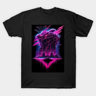 Synthwave metal abstraction T-Shirt